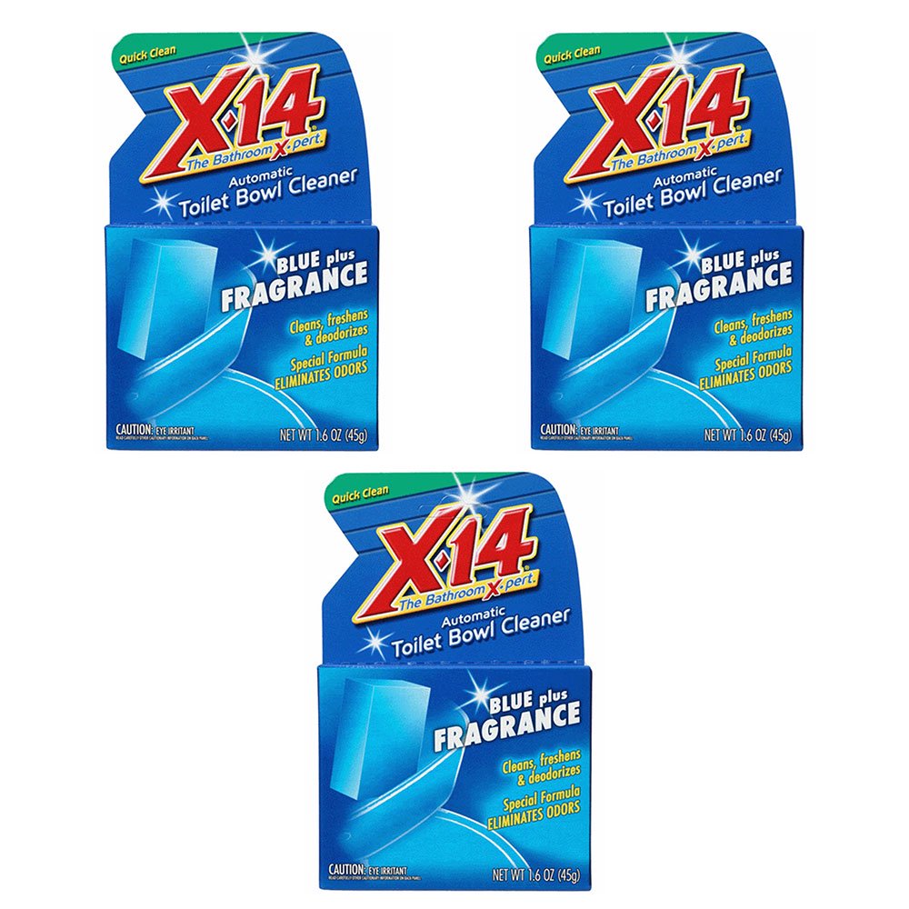 X 14 268011 Automatic Toilet Bowl Cleaner, Blue Plus Fragrance (3 Pack