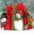 thumbnail image 5 of Dengjunhu Christmas Gift Bags Bulk, Drawstring Gift Bags Large with 3D Santa Claus Snowman Reindeer, Reusable Christmas Treat Bags Goody Bags Burlap Sack for Xmas Party Supplies(15 X 8 Inches), 5 of 8