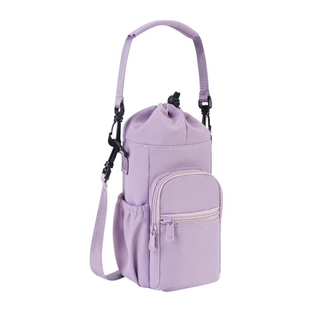 Bolso de botella de agua de botella de agua con correa ajustable de bolsillo con cremallera para correr en bicicleta de escalada viajar al aire libre Púrpura