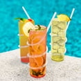 thumbnail image 3 of Mainstays Lemon Yellow Plastic Curly Straw Drinking Tumbler, 12.3 fl oz, Lightweight & Reusable Cup, 3 of 6