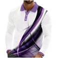 thumbnail image 2 of Royisotas Mens Shirts Long Sleeve Collared Shirt Casual Polo Big and Tall Printed Tops for Men, 2 of 3