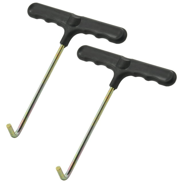 2Pcs Trampoline Spring Pull Tool, Trampoline Puller T-Hook Spring Puller Tool,2 * Trampoline Spring Pull Tool,Black