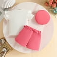 thumbnail image 4 of RMGVDSD Baby Girl Clothes Toddler Girls Summer Outfits Short Sleeve Floral T Shirts Tops And Skirt Shorts With Hat 3Pcs Set Cute Clothes Set, 4 of 4