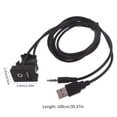 thumbnail image 5 of YIEMEEN Universal USB + 3.5mm Extension Cable USB AUX Flush Mount Cable High Speed Data Transfer and Water Resistant Connector, 5 of 8