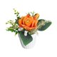 thumbnail image 3 of Flores artificiales de rosas en maceta para interiores, plantas falsas, flores de seda en maceta para mesa Naranja, 3 of 9