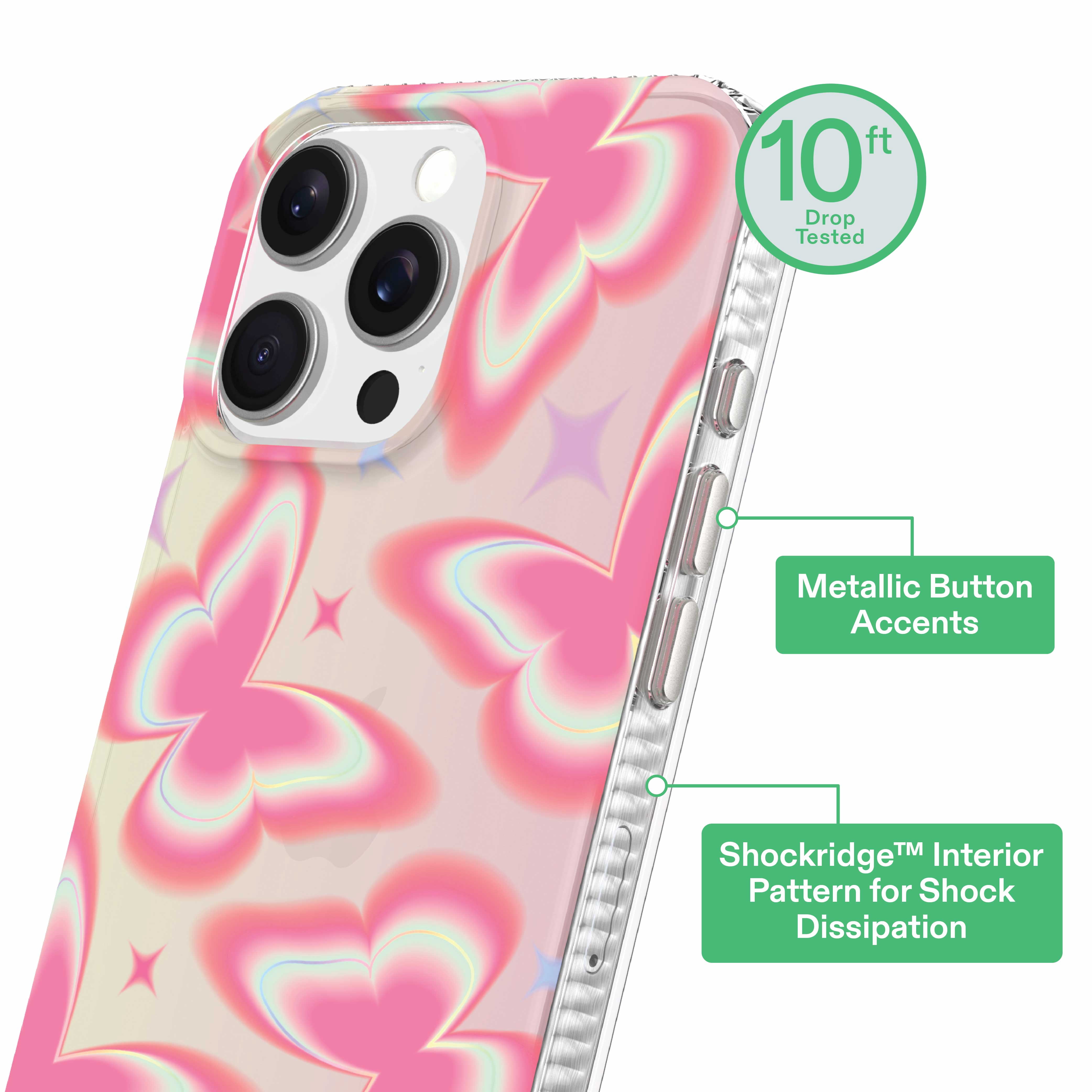 onn Retro Butterfly Phone Case for iPhone 16 Pro Max