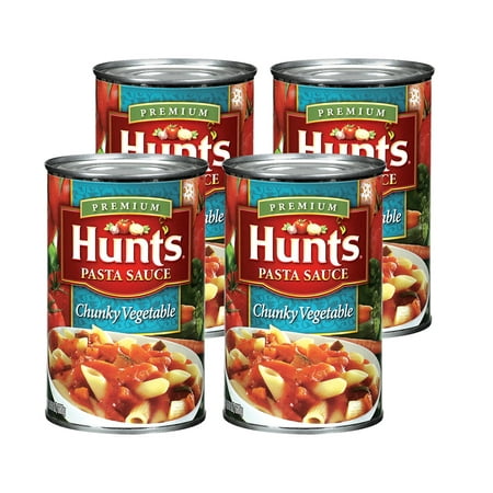 (4 Pack) Hunt's Chunky Vegetable Pasta Sauce, 24 (The Best Pasta Sauce Recipe Ever)