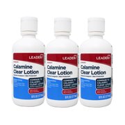 LEADER Calamine Clear Lotion, External Analgesic & Skin Protectant, Fast-Acting Itch Relief for Poison Ivy, Insect Bites, Chicken Pox, 6 FL OZ - 3 Pack