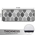 thumbnail image 5 of Kitchen Rugs Sets Of 2,Black and White Geometric Quatrefoil Pattern Anti Fatigue Kitchen Mat Rugs Non Slip Washable,Decorative Kitchen Floor Mats for Kitchen,Sink,Laundry,17"x47"+17"x47", 5 of 5