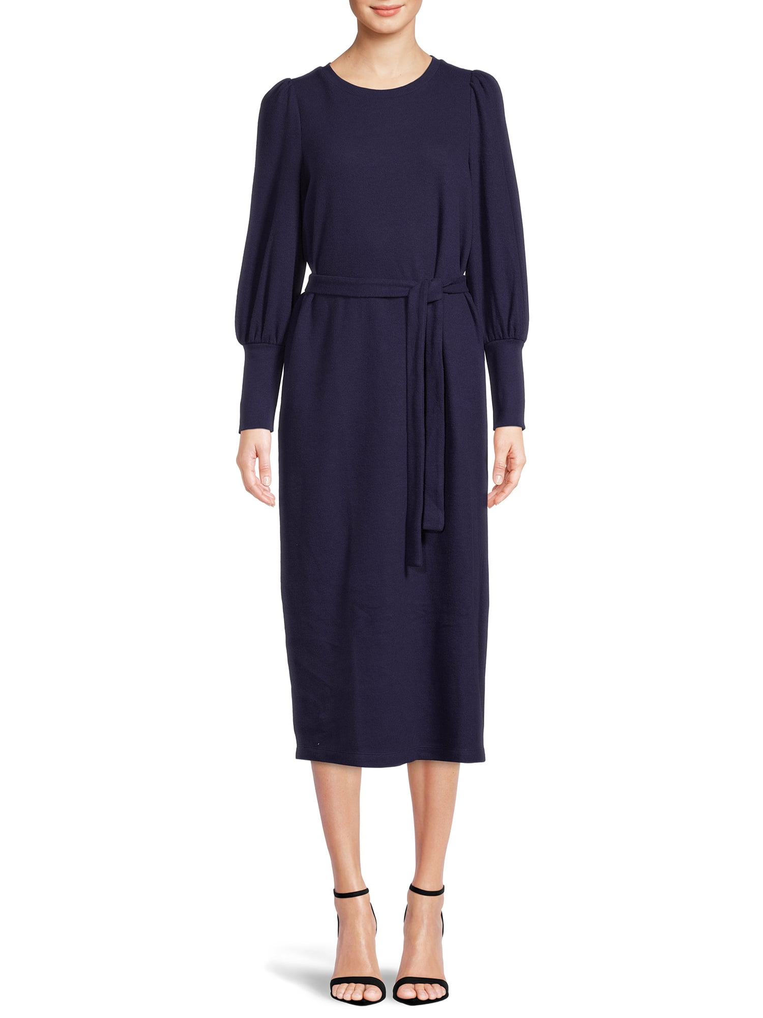 Buy The Get Women's Knit Midi Dress with Long Sleeves Online at Lowest Price in India. 696231066