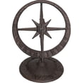 thumbnail image 2 of Armillary Sundial Ornament Cast Iron Garden Feature Statue Clock Metal Compass, 2 of 3