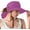 1 Pack-pure Purple, variant on Ponytail Sun Bucket Hats for Women UV Protection Foldable Mesh Wide Brim Hiking Beach Fishing Summer Safari