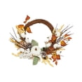 thumbnail image 3 of Corona de 60 cm para puerta de entrada con diseño de otoñal, para decoración de ventanas de bodas, ligera, 3 of 9
