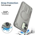 thumbnail image 2 of Allytechgroup for iPhone 16 Plus Case with Kickstand, Compatible with MagSafe Canera & Screen Huard Military Grade Drop Protection Shockproof Magnetic Cover for iPhone 16 Plus, Grey, 2 of 7
