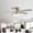 Chrome, variant on 52" Modern Glass Shade Flush Mount Ceiling Fan with Remote and Light, Chrome Low Profile Chandelier Ceiling Fan
