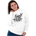 thumbnail image 5 of Cute Enjoy the Little Things Birds Women Crewneck Sweatshirt Brisco Brands L, 5 of 6