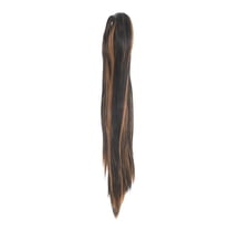 Unique Bargains 1 Pc Long Straight Hair Wig Hair Clips for Hair Extension 21.65" Length Black Light Brown