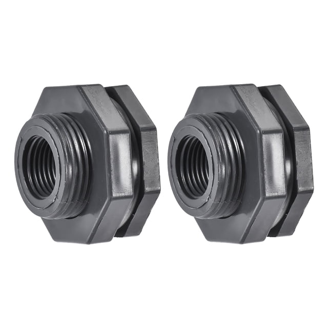 Adaptador de tubería hembra de PVC con accesorio de fondo y junta de silicona gris G1/2 2