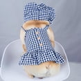 thumbnail image 4 of Vêtements pour Chien TP-TG Robes Chiot Animal de Compagnie Printemps Été Vêtements Chien Coton Robe Princesse Chapeau Costume Bleu Rouge, 4 of 6