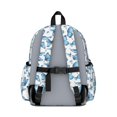 thumbnail image 3 of Blue Butterfly Pattern Cute School Backpack with Padded Back and Adjustable Shoulder Straps 13.4"x11"x4.7", 3 of 5