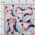 thumbnail image 2 of oneOone Cotton Poplin Twill Purple Fabric Tropical Toucans Birds Dress Material Fabric Print Fabric By The Yard 56 Inch Wide, 2 of 4