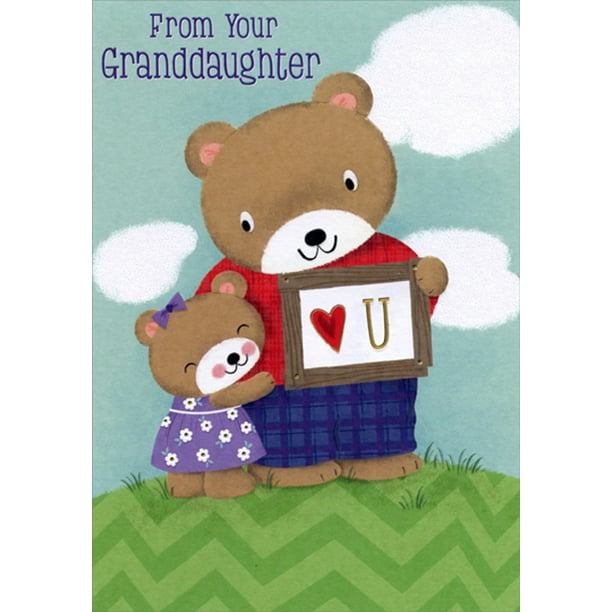 Download Designer Greetings Cute Bears Hugging Grandpa Father S Day Card From Granddaughter Walmart Com Walmart Com
