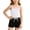 White, variant on WAVSUF Girls Cotton Outfit Sets, Square Neck Tank Tops and Elastic Waist Shorts Kids Summer Casual Comfort Clothes 2 Piece Hot Pink 4t