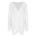 thumbnail image 4 of Duoif Sweaters for Women Trendy Women Fashion Solid Color Long Loose Long Sleeve Knit Sweater Coat Women's Sweaters Womens Tops White S, 4 of 5