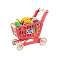thumbnail image 1 of Grocery Carts Toy Large Capacity with Food Accessory Multifunctional Supermarket Red, 1 of 8