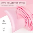 thumbnail image 6 of PiccoCasa 2 Pcs Satin Pillowcase Zippered Silky Sateen, King Blush, 6 of 7