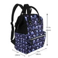 thumbnail image 2 of Kdxio Baby Diaper Backpack,Multi-Function Travel Backpack Nappy Bags,Nursing Bag, Fashion Mummy,Roomy Waterproof for Baby Care(Skull flower leaf purple), 2 of 5