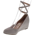 thumbnail image 2 of Chase & Chloe Womens BOBBY-12 Round Toe Med Low Heel Wedge Pump, 2 of 4