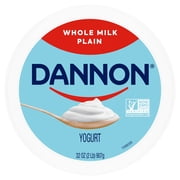 Dannon Plain Whole Milk Yogurt Quart, 32 oz