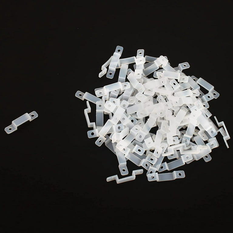 100Pcs Led Strip Fastener Fixing Clip For Light Strip Mounting Brackets Led Strip  Clips 10Mm Wide Waterproof Led Strip 