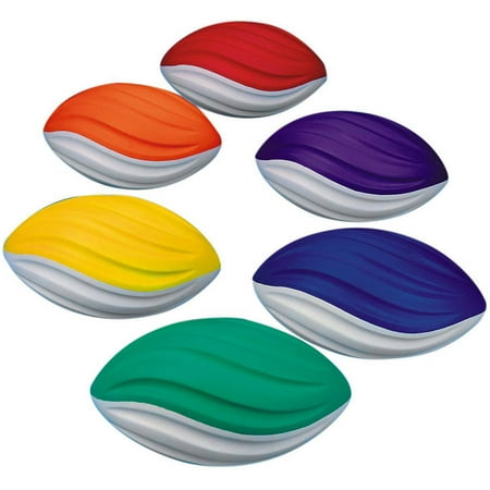 - S&S Worldwide Spectrum Spiral Foam Football Set, Set of 6