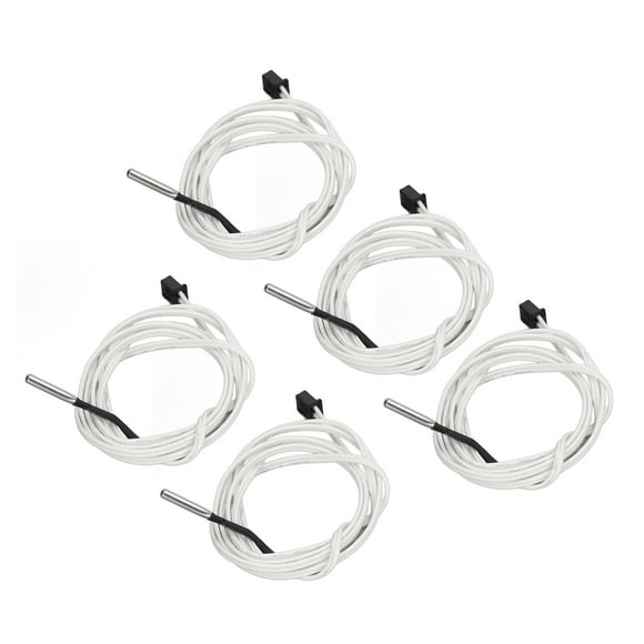 Thermistor Wire, 5PCS Thermistor Temperature Sensor Heat Stainless Steel Thermistor Wire Corrosion Resistance Precise, Temperature Sensors