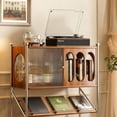 thumbnail image 4 of Udreamer Vinyl Record Player with Speakers & 3-Speed and Wireless Bluetooth,Vintage Audio Turntables | Brown, 4 of 23