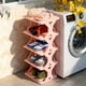 thumbnail image 5 of Novedades en zapateros: Zapatero de esquina sencillo, grueso y ancho, de tamaño pequeño, fácil de instalar, desmontable, lavable, armario para zapatos, estante de almacenamiento de plástico, 5 of 6