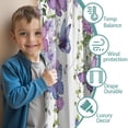 thumbnail image 3 of Blackout Kids Curtains,White Butterfly Flower Pattern Childrens Insulated Curtains Set Of 2,Bedroom Essentials,Toddler Room Decor 42"x54", 3 of 5