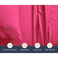 thumbnail image 3 of SGI Bedding 600 TC Egyptian Cotton Bed Sheet Set - Full XL Size Sheets 600 Count Sheets for Full XL Size Bed - Soft, Durable Sheets Cotton Sheets in 600 TC 12" Deep Hot Pink, 3 of 8