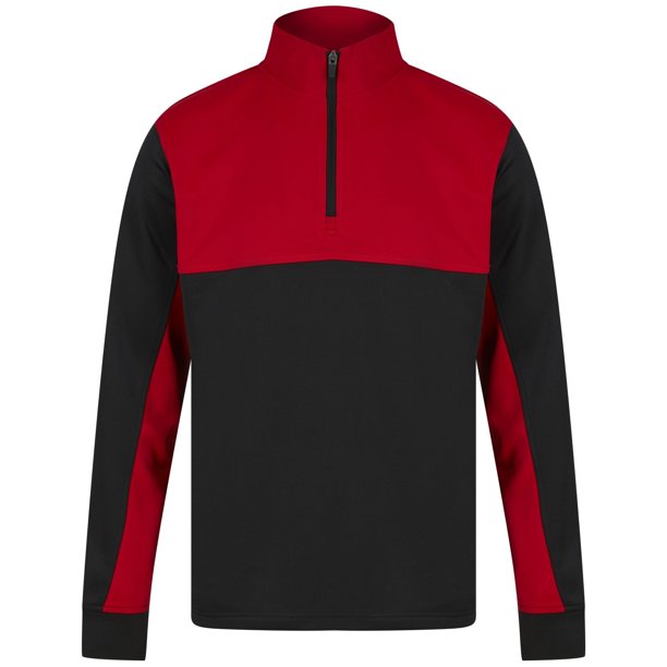 Finden & Hales - Top de Chándal para Hombre (Negro, Rojo)