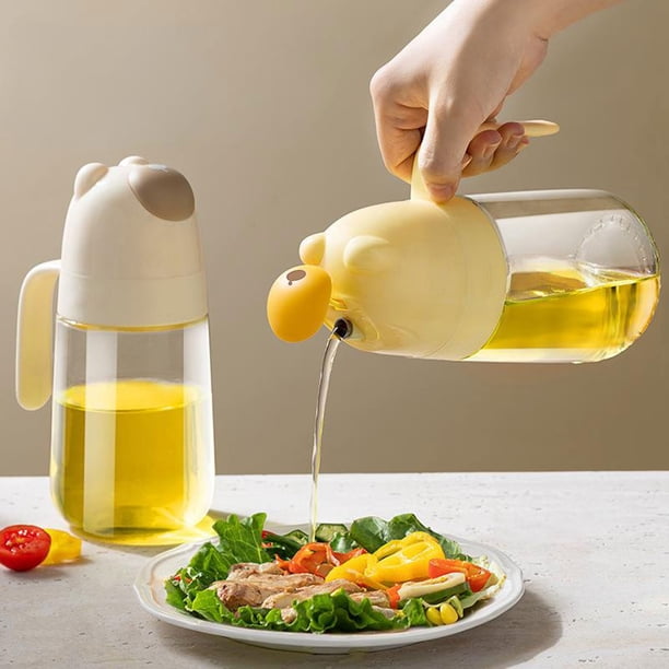 Xihbxyly Aceitera de Vidrio, Diseño a Prueba de Fugas, Recipiente de Gran Capacidad, Transparencia, Elegancia En La Cocina, Esencial para El Hogar, Condimento para Aceite y Vinagre, Un Complemento Mo