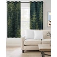 thumbnail image 2 of Green Forest Blackout Curtains for Bedroom/Living Room, Thermal Insulated Kitchen Curtains, Pine Tree Summer Botanical Modern Art Grommet Darkening Window Treatment Drapes 42"x63"x2, 2 of 8