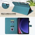 thumbnail image 2 of for Samsung Galaxy Tab S9 FE+ 12.4" 2023 SM-X610/SM-X616 Folio Flip Case, Elegant Ultra Slim PU Leather Case with Kickstand Function Pencil Holder and Card Slots for Tab S9 FE Plus, Darkgreen, 2 of 8