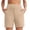 Beige, variant on Costeam Womens High Waist Elastic Waist Running Yoga Shorts Side Pockets Lightweight Breathable Fabric Loose Fit Summer Active Short Pants
