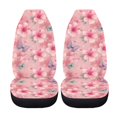 thumbnail image 5 of POLERO Hibiscus Floral & Butterfly Print Polyester Vehicle Seat Covers Elastic, Thin Front Seat Cover for Women, 2 Pack Auto Front Seats Protector, 5 of 13