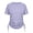 Purple, variant on CUSTG Lady's T-Shirts Crew Neck Raglan Short Sleeve T-Shirt Adjustable Side Drawstring Ruched Slim Athletic Work Home Vacation Top
