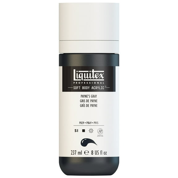 Liquitex Professional Soft Body Acrylic Color, 8 oz. Bottle, Payne's Gray