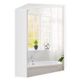thumbnail image 1 of Costway 23.5" Wall Mounted Storage Organizer Corner Medicine Cabinet with Mirror White, 1 of 10