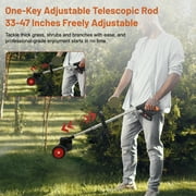 Electric Weed Wacker Battery Powered 24V 4.0Ah, Cordless Grass Trimmer Battery Operated Stringless Brush Cutter, Lightweight Weed Trimmer/Lawn Edger/Weed Cutting Machine with 3 Types Blades